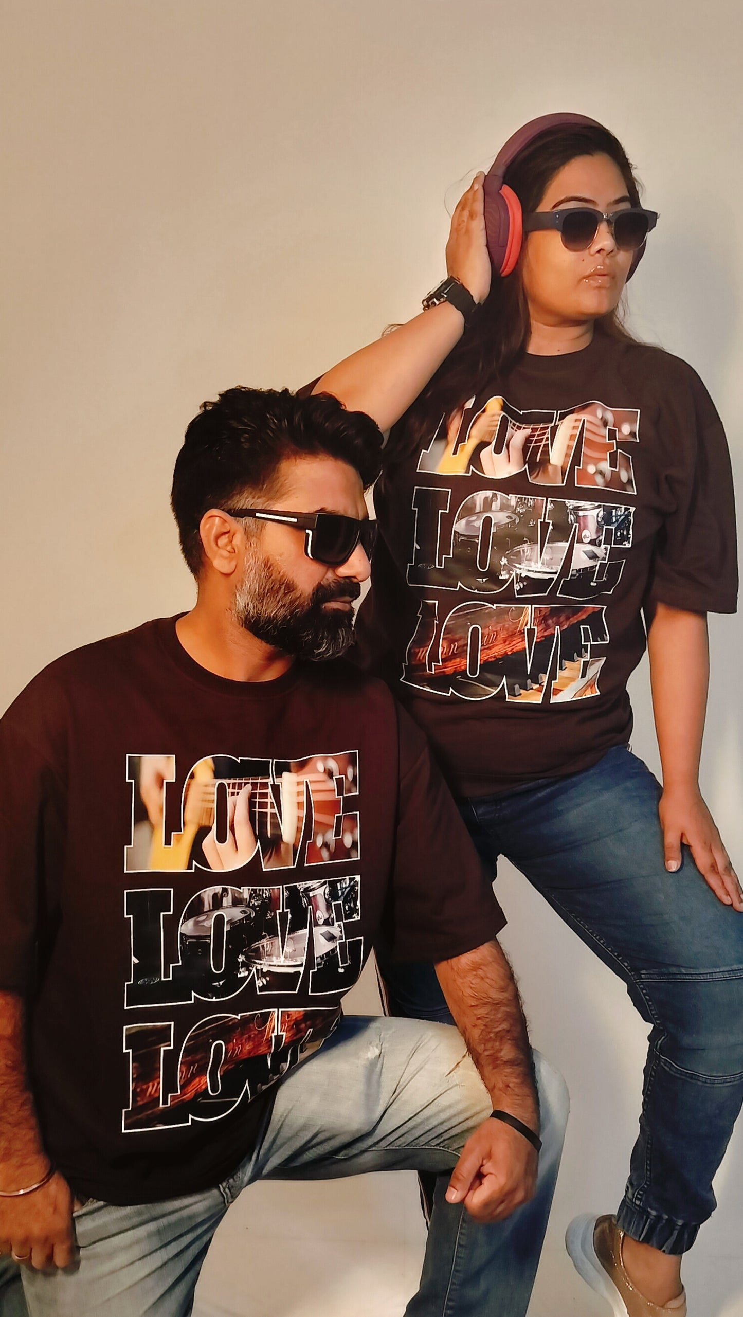Love Love Love (Colour - Cocoa | Style - Unisex | Fit - Oversize)