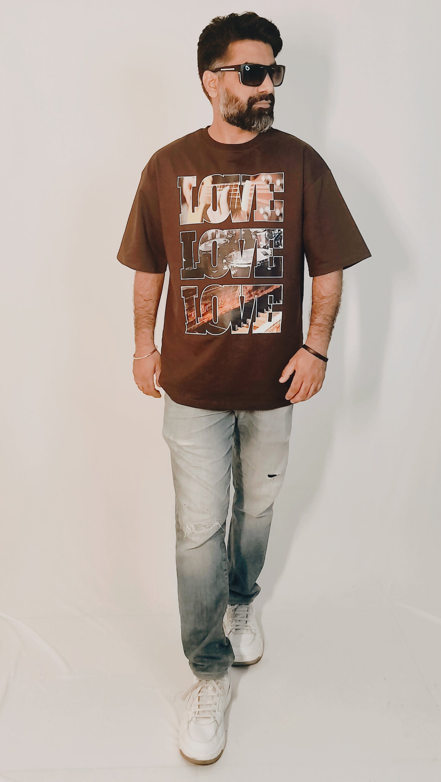 Love Love Love (Colour - Cocoa | Style - Unisex | Fit - Oversize)