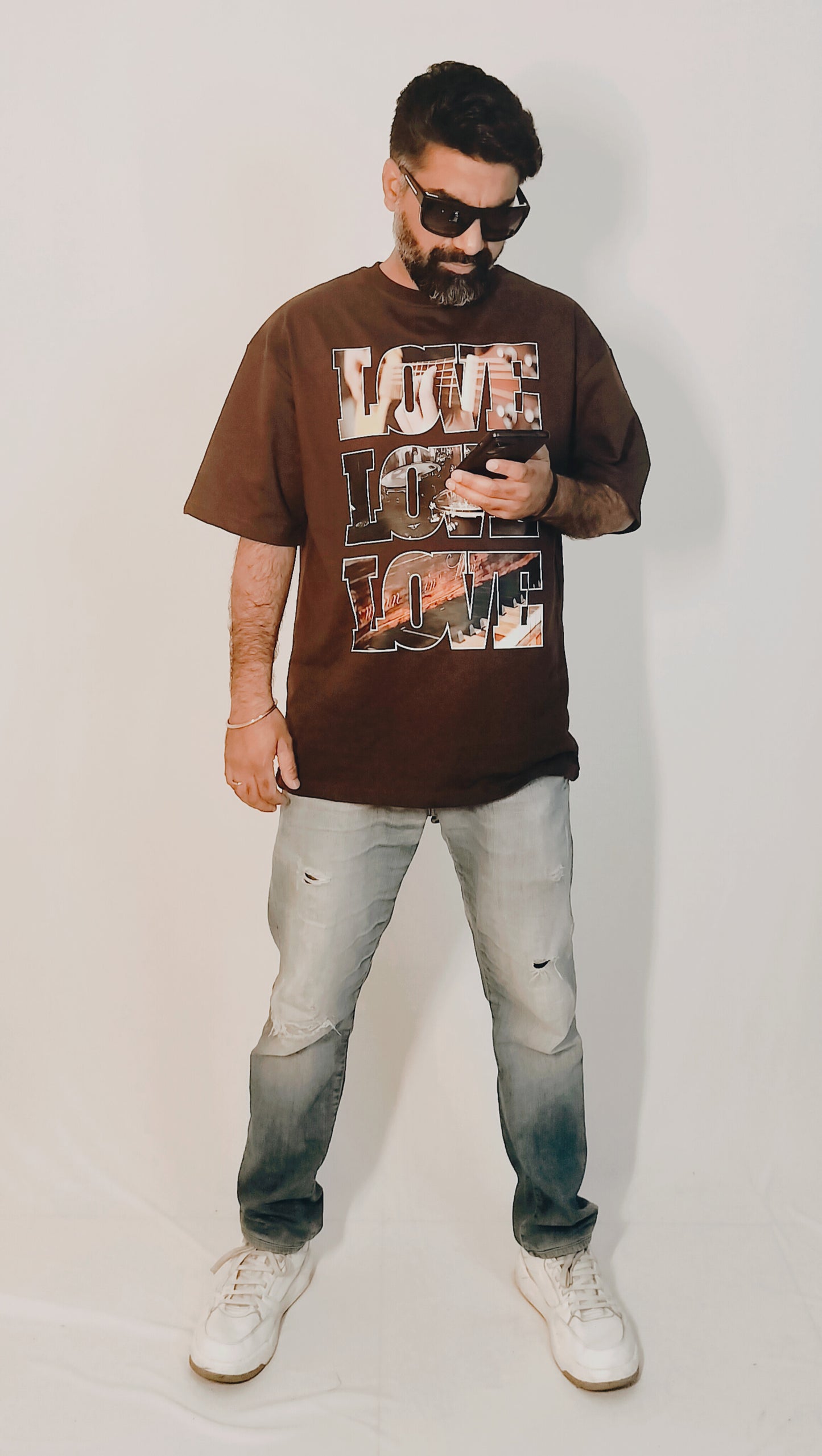 Love Love Love (Colour - Cocoa | Style - Unisex | Fit - Oversize)