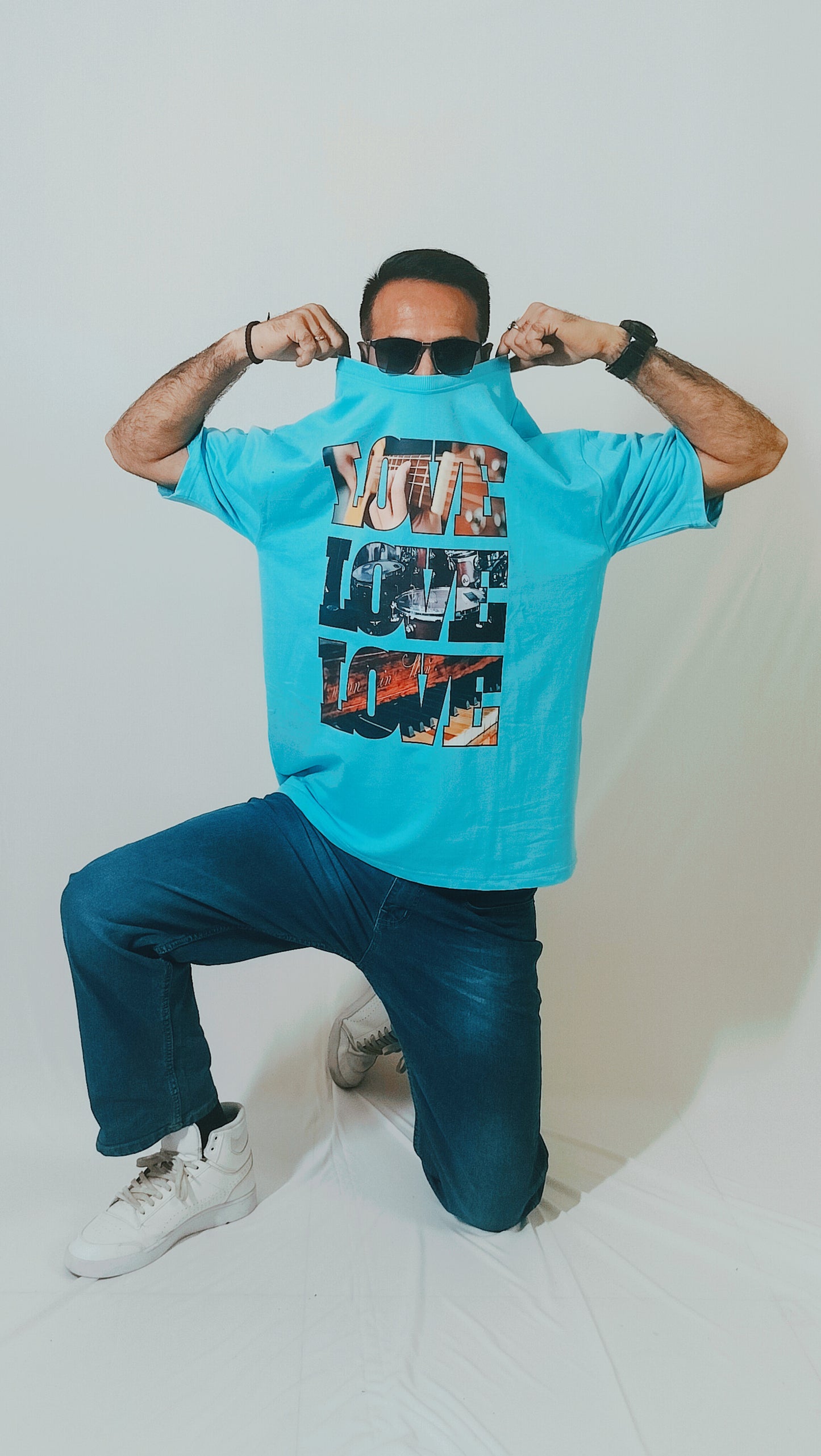 Love Love Love (Colour - Sky | Style - Unisex | Fit - Oversize)