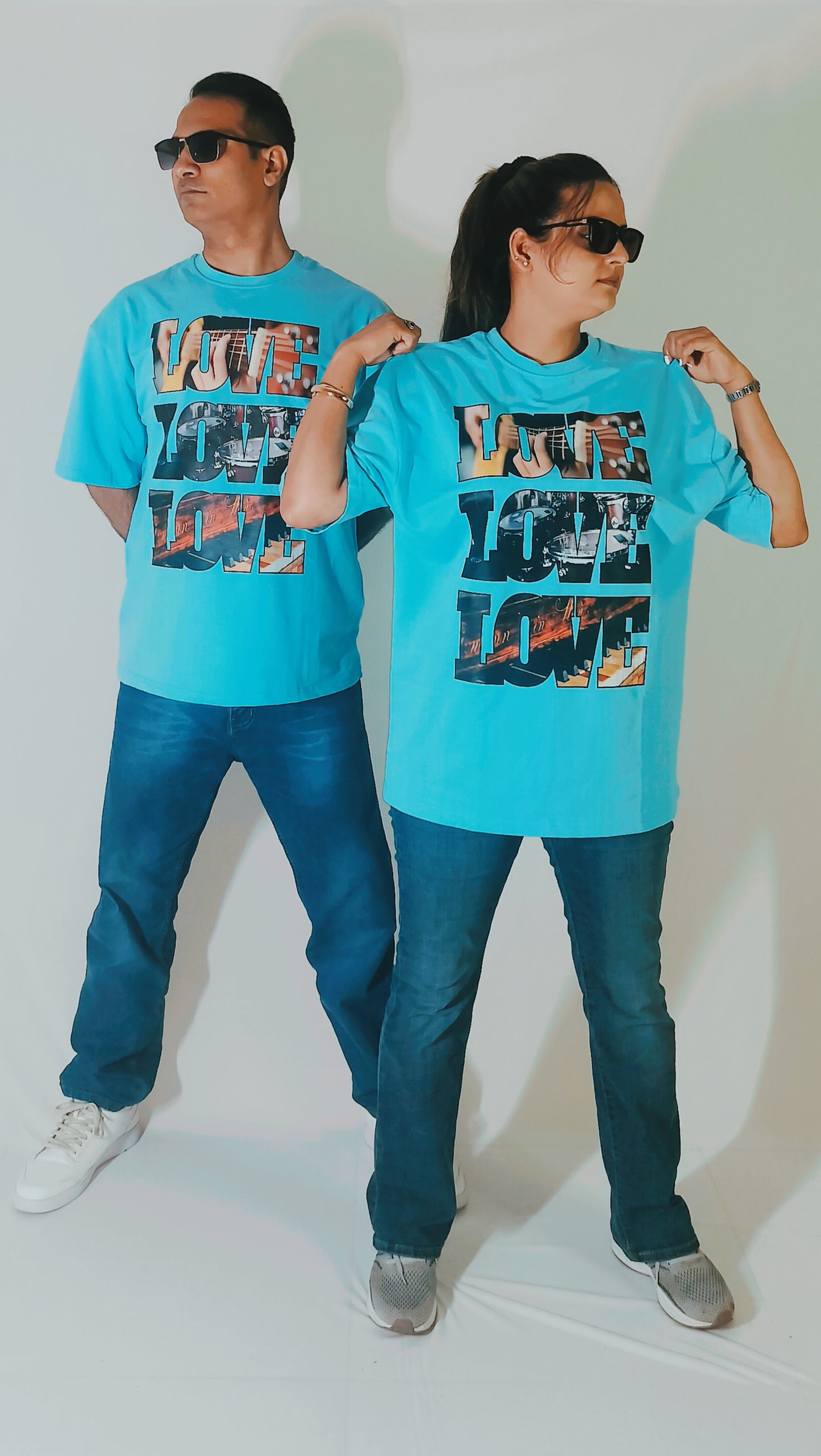 Love Love Love (Colour - Sky | Style - Unisex | Fit - Oversize)