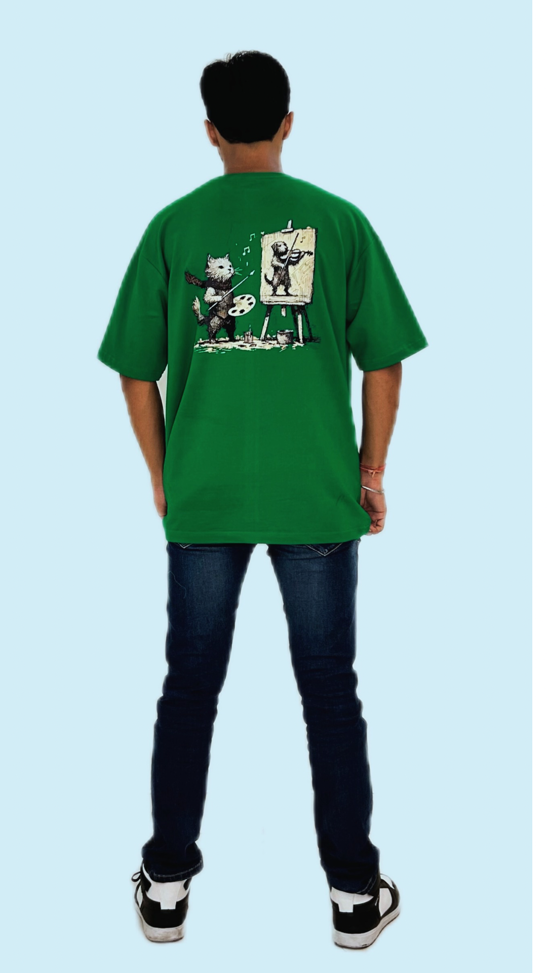 Paint Proof Paws (Colour - Forest | Style - Unisex | Fit - Drop Shoulder)