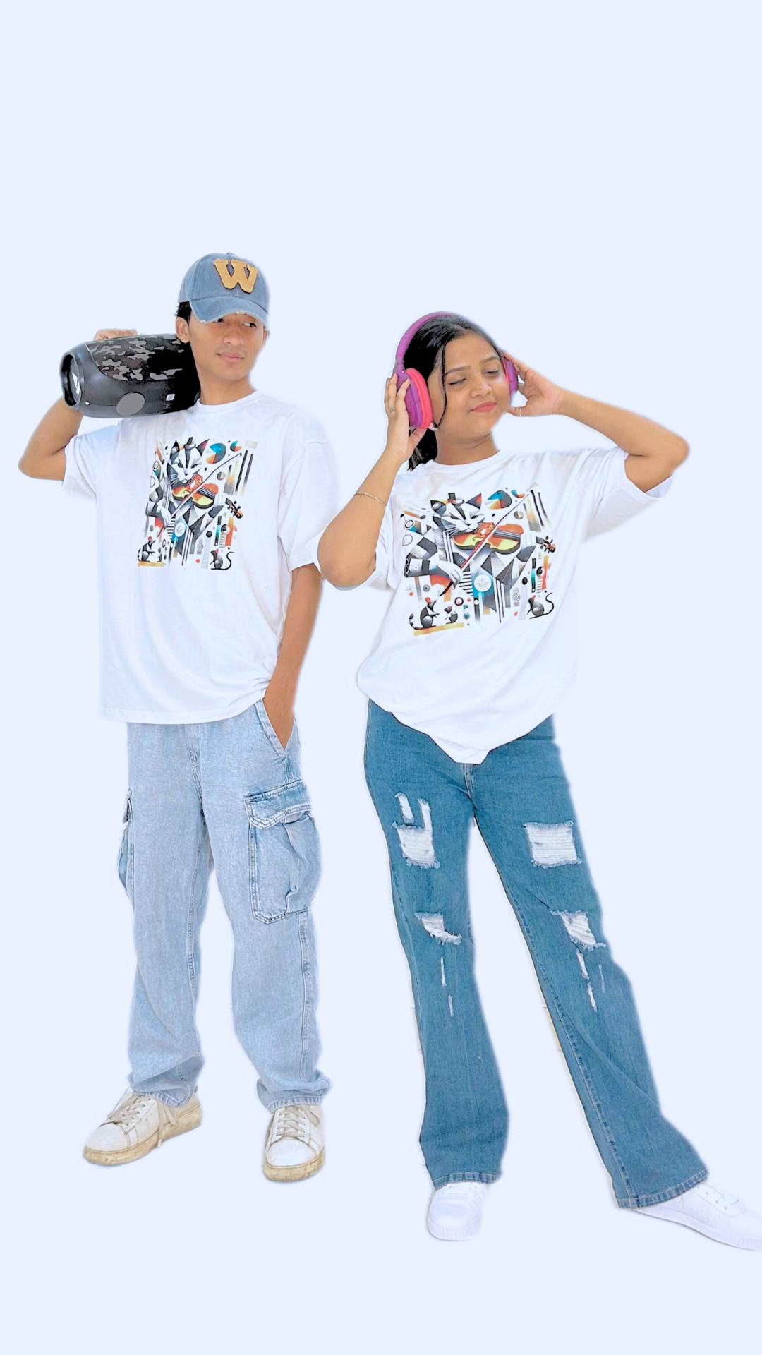 Vivid Void Vibrations (Colour - Cloud | Style - Unisex | Fit - Drop Shoulder)
