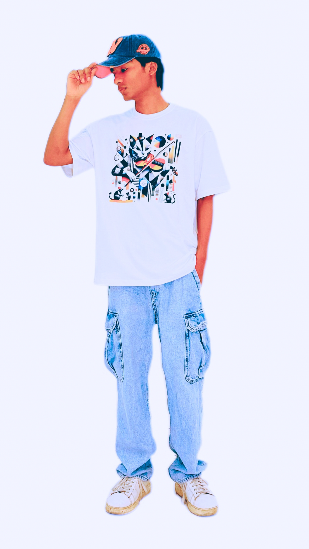 Vivid Void Vibrations (Colour - Cloud | Style - Unisex | Fit - Drop Shoulder)
