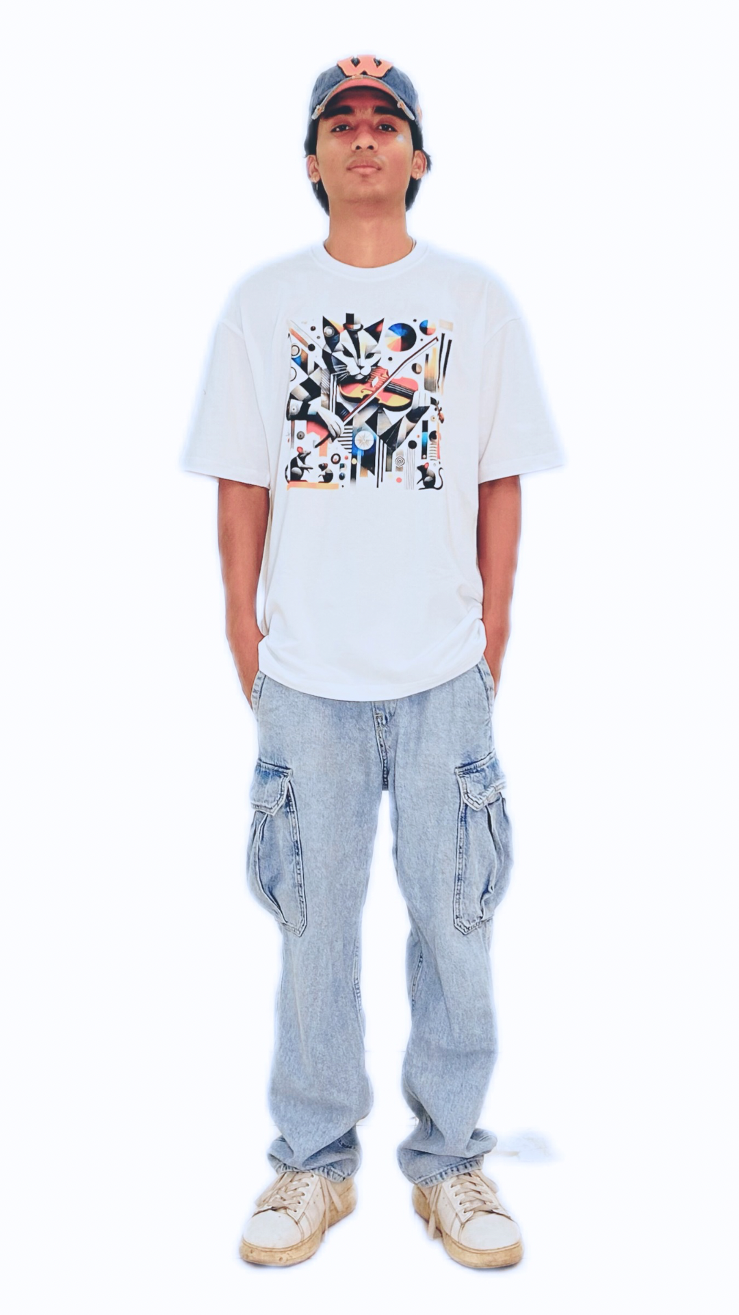 Vivid Void Vibrations (Colour - Cloud | Style - Unisex | Fit - Drop Shoulder)