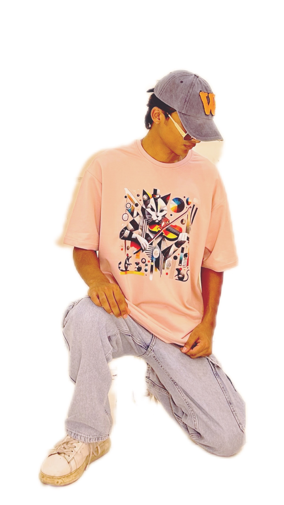 Vivid Void Vibrations (Colour - Fawn | Style - Unisex | Fit - Drop Shoulder)