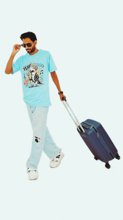 Kool Kinetic Karaoke (Colour - Sky | Style - Unisex | Fit - Drop Shoulder)