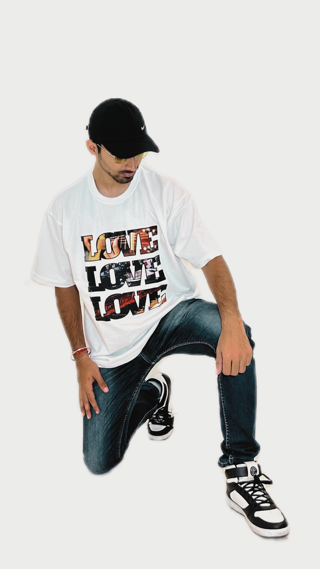 Love Love Love (Colour - Cloud | Style - Unisex | Fit - Drop Shoulder)
