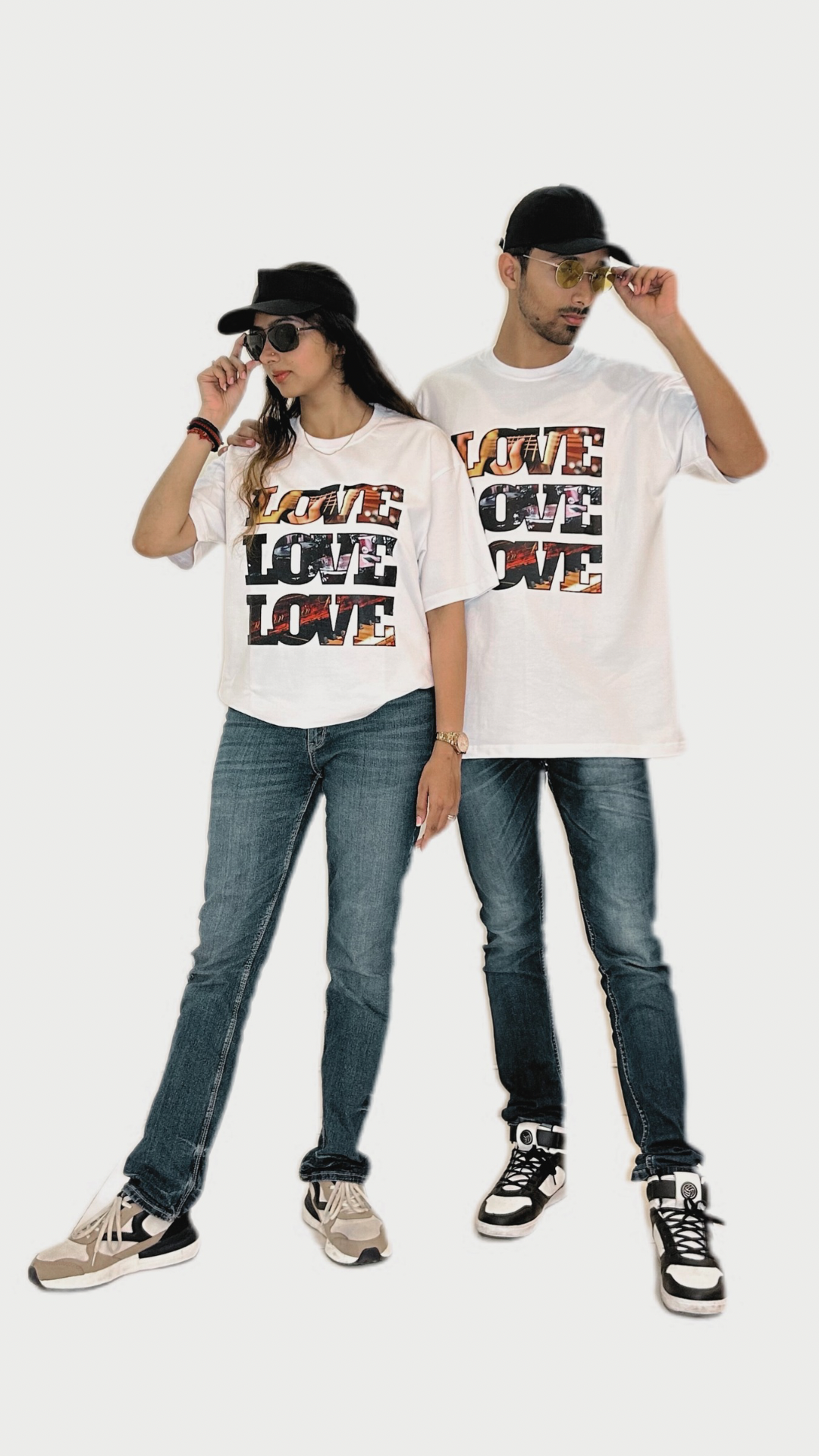 Love Love Love (Colour - Cloud | Style - Unisex | Fit - Drop Shoulder)