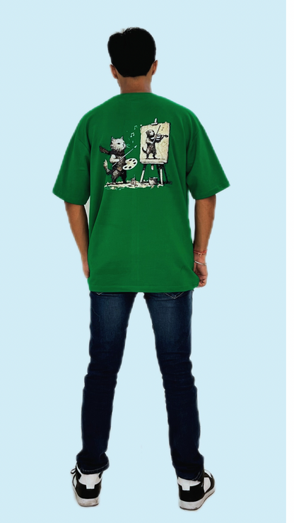 Paint Proof Paws (Colour - Forest | Style - Unisex | Fit - Drop Shoulder)