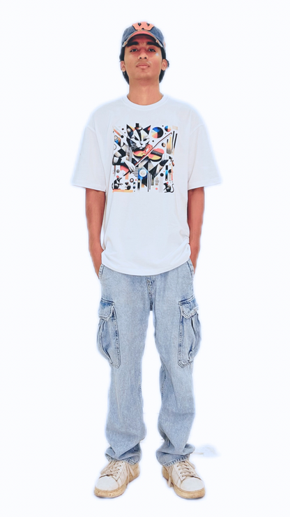 Vivid Void Vibrations (Colour - Cloud | Style - Unisex | Fit - Drop Shoulder)